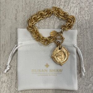 Susan Shaw Gold Medallion Bracelet